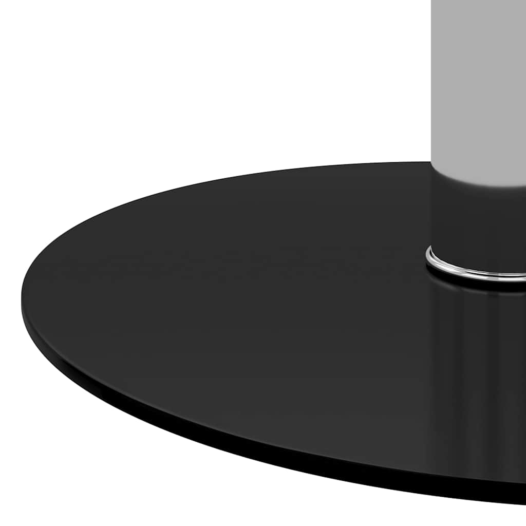 322781 vidaXL Coffee Table Black 40 cm Tempered Glass