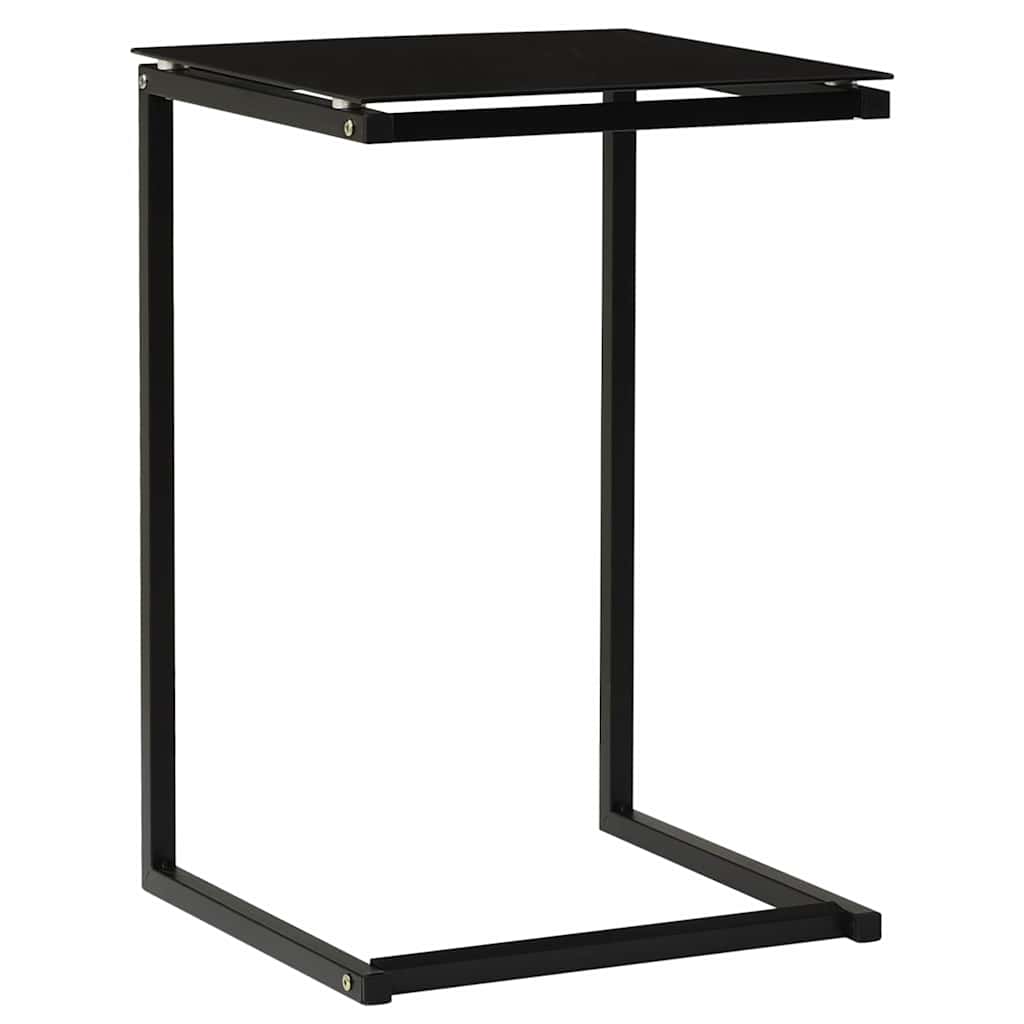 322784 vidaXL Side Table Black 40x40x60 cm Tempered Glass