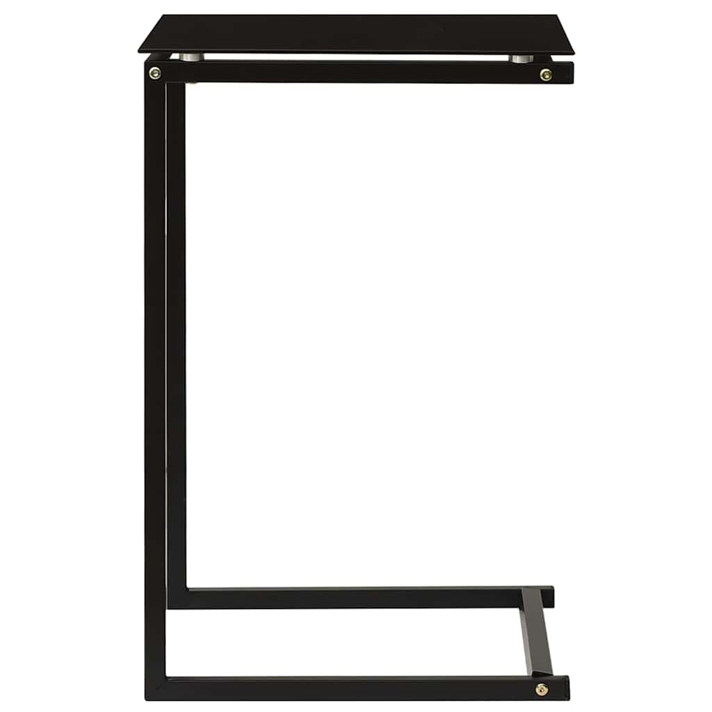 322784 vidaXL Side Table Black 40x40x60 cm Tempered Glass