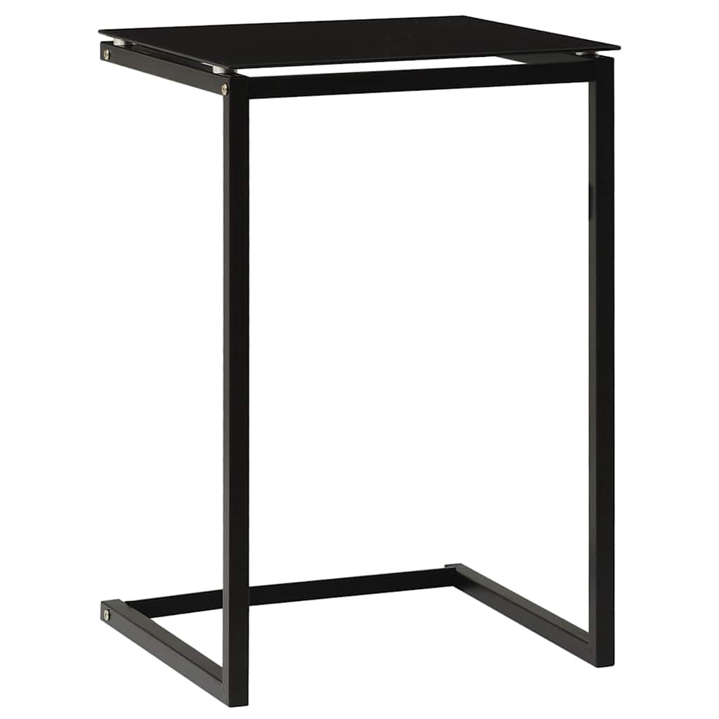322784 vidaXL Side Table Black 40x40x60 cm Tempered Glass