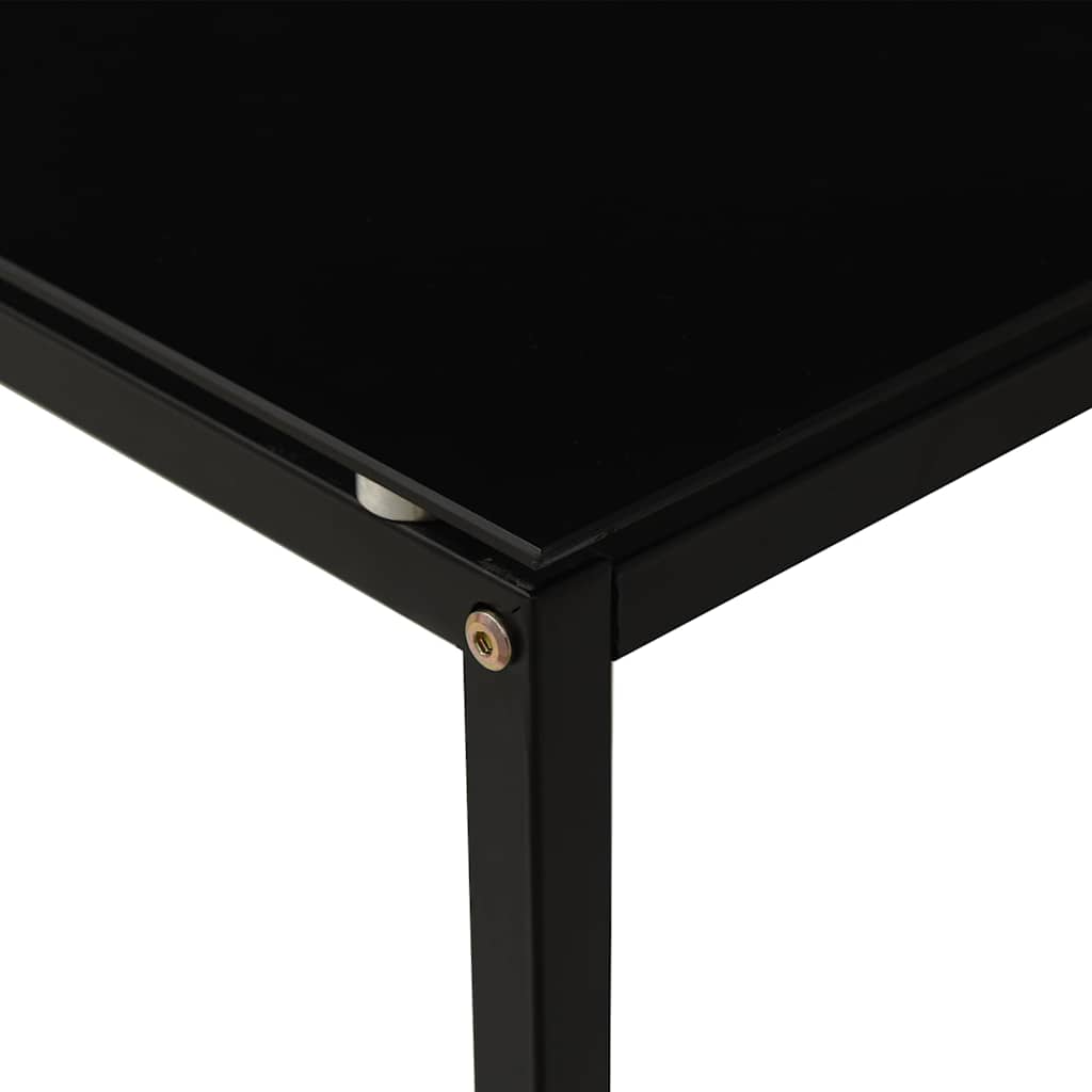322784 vidaXL Side Table Black 40x40x60 cm Tempered Glass