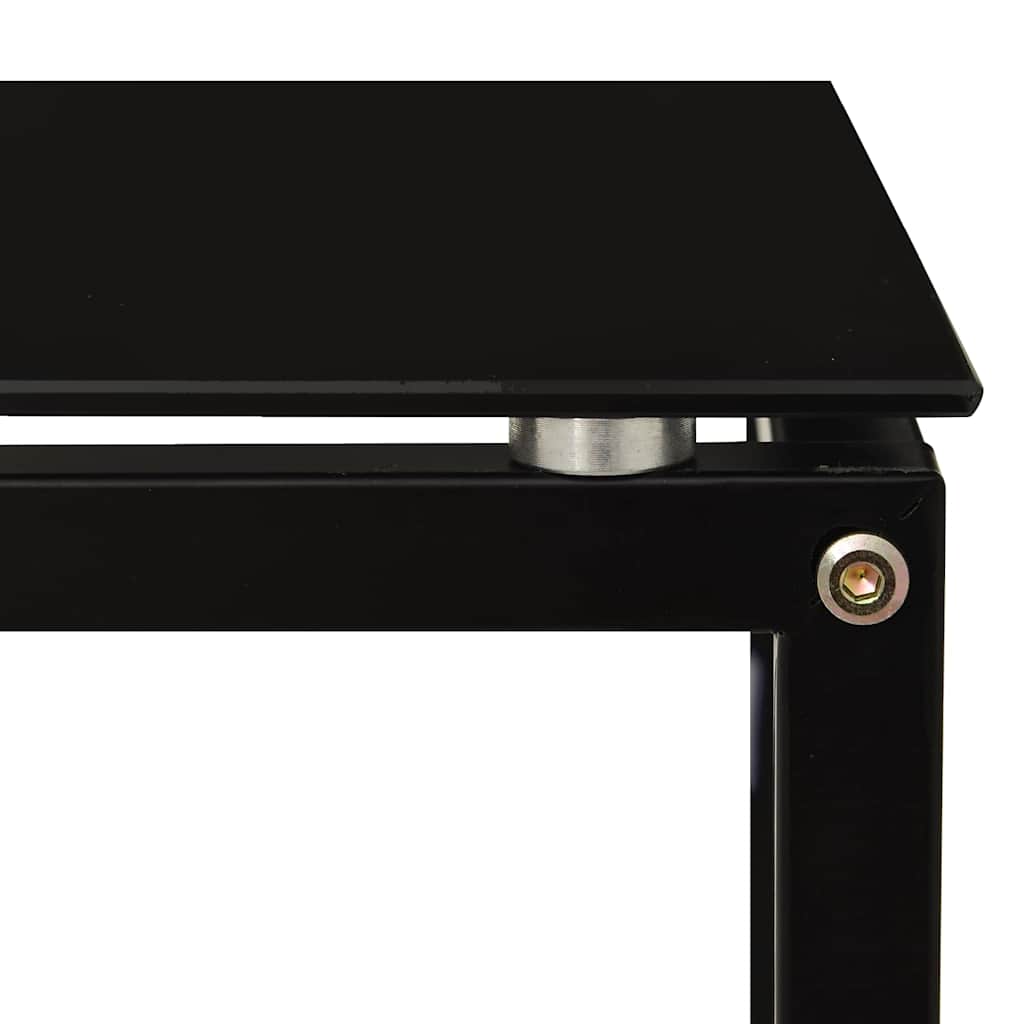 322784 vidaXL Side Table Black 40x40x60 cm Tempered Glass