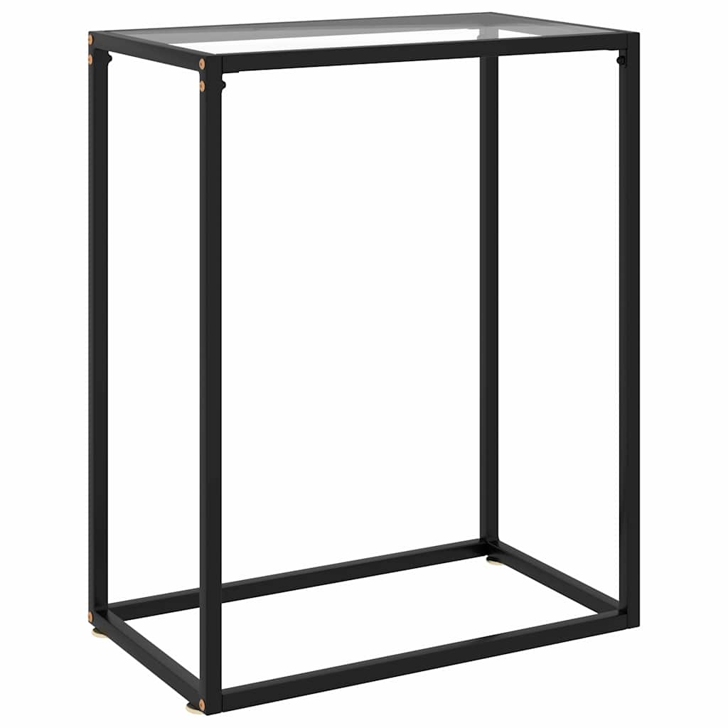 322803 vidaXL Console Table Transparent 60x35x75 cm Tempered Glass