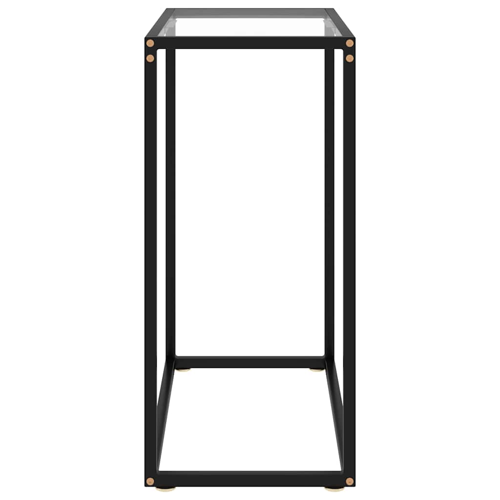 322803 vidaXL Console Table Transparent 60x35x75 cm Tempered Glass