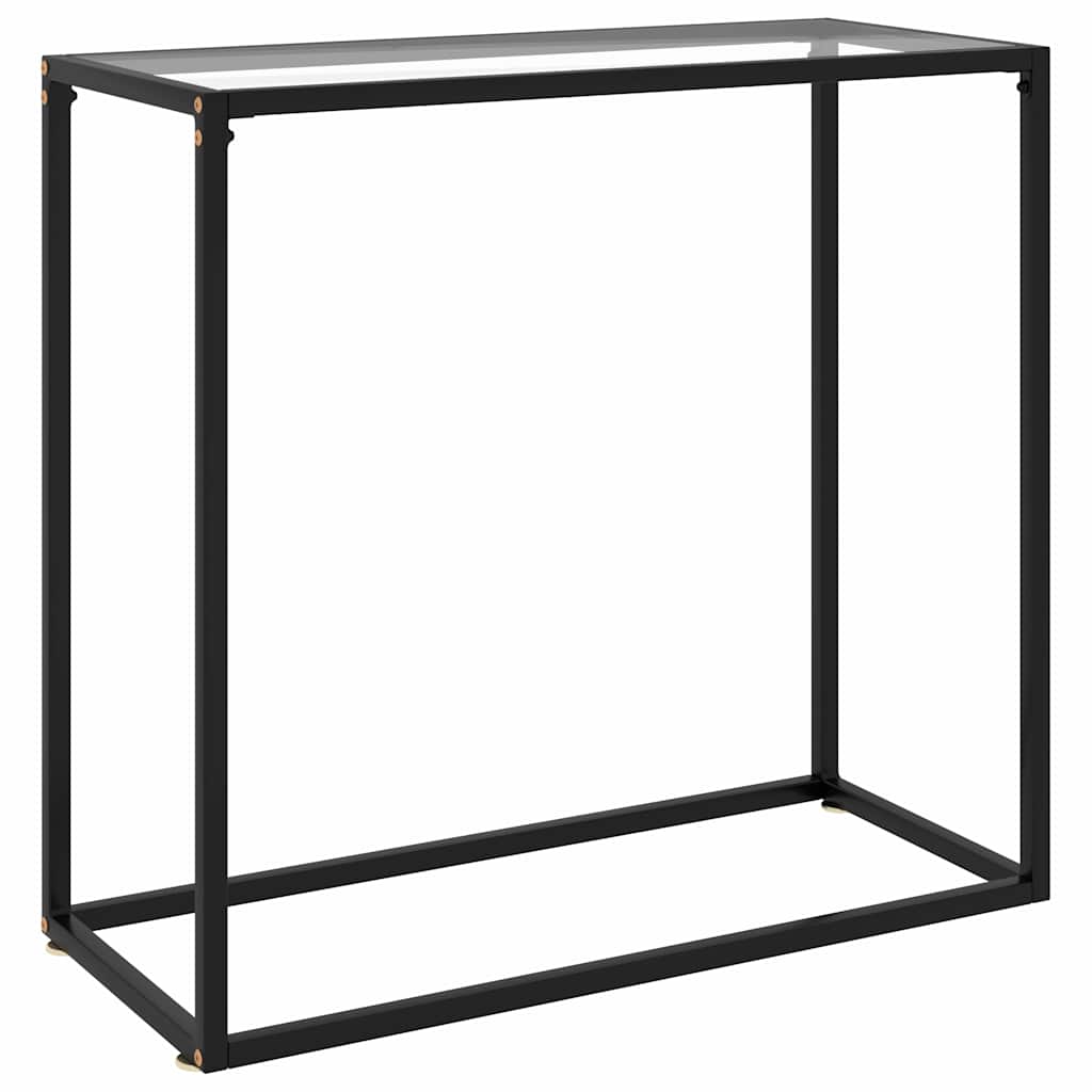 322807 vidaXL Console Table Transparent 80x35x75 cm Tempered Glass