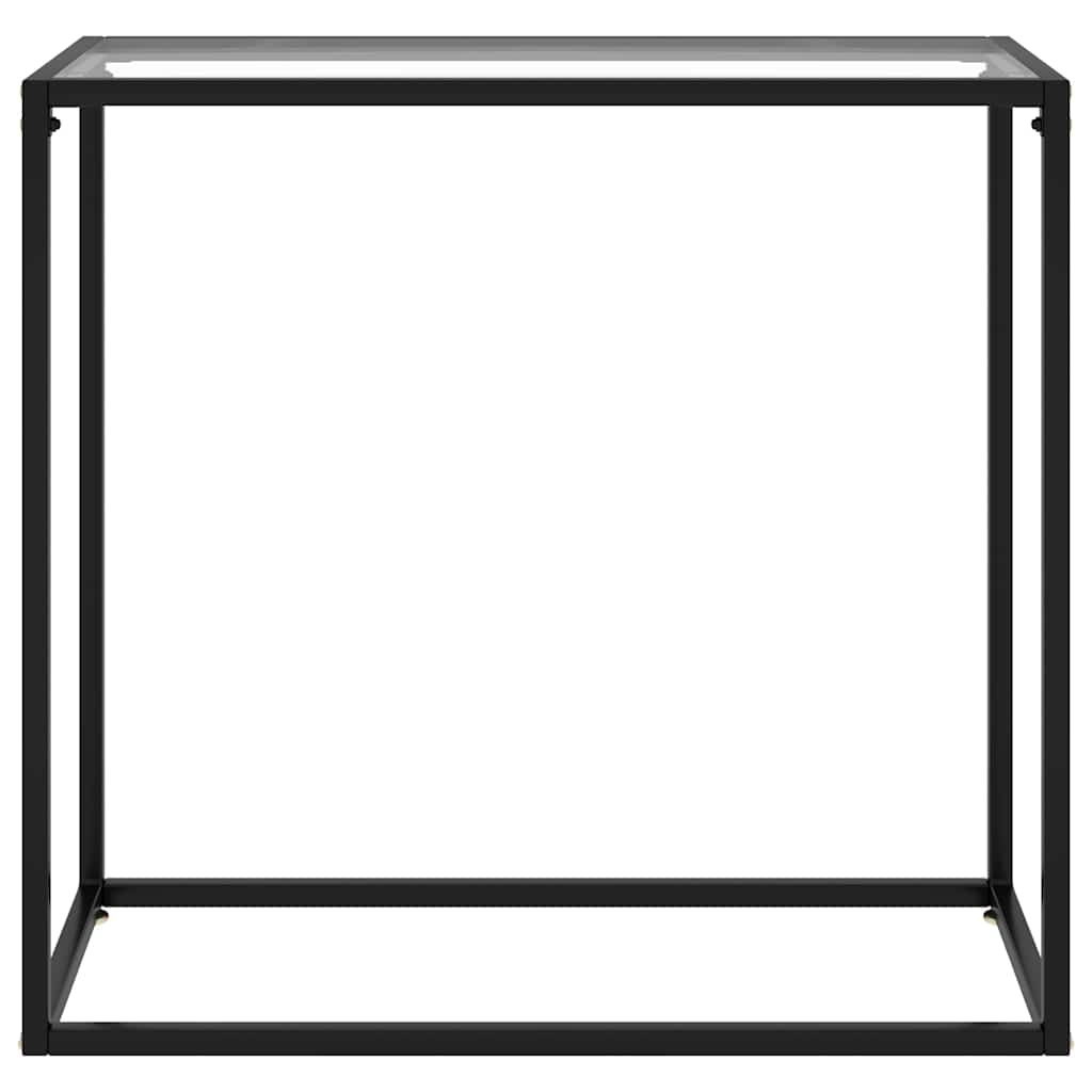 322807 vidaXL Console Table Transparent 80x35x75 cm Tempered Glass