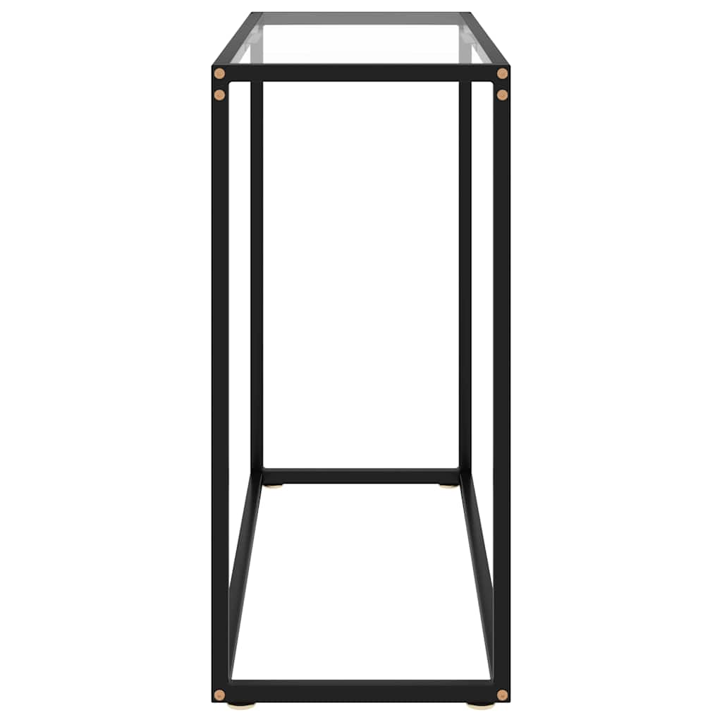 322807 vidaXL Console Table Transparent 80x35x75 cm Tempered Glass