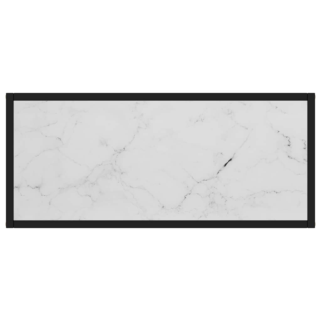 Console Table White 80x35x75 cm Tempered Glass