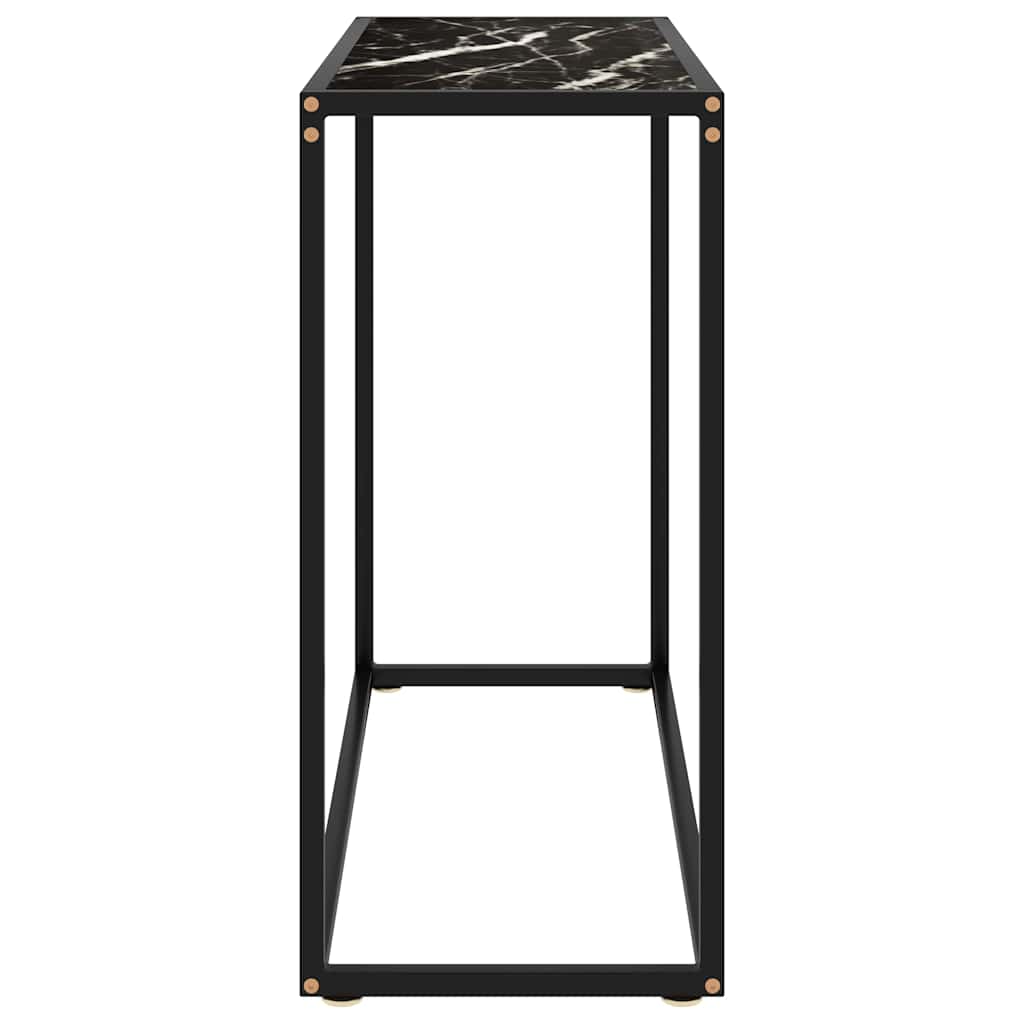 322810 vidaXL Console Table Black 80x35x75 cm Tempered Glass