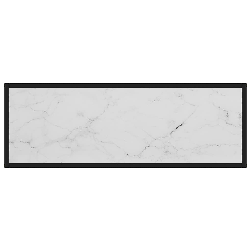 322813 vidaXL Console Table White 100x35x75 cm Tempered Glass