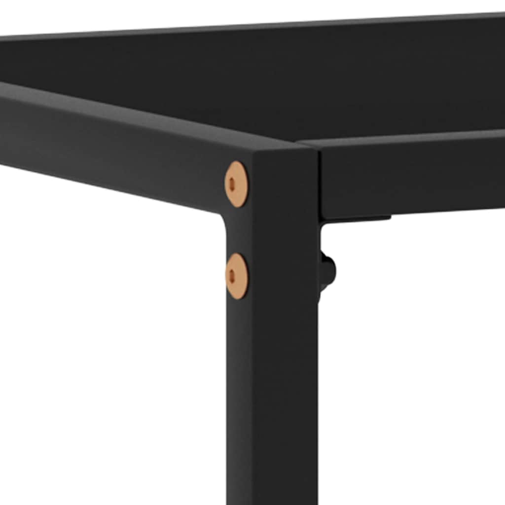 322816 vidaXL Console Table Black 120x35x75 cm Tempered Glass