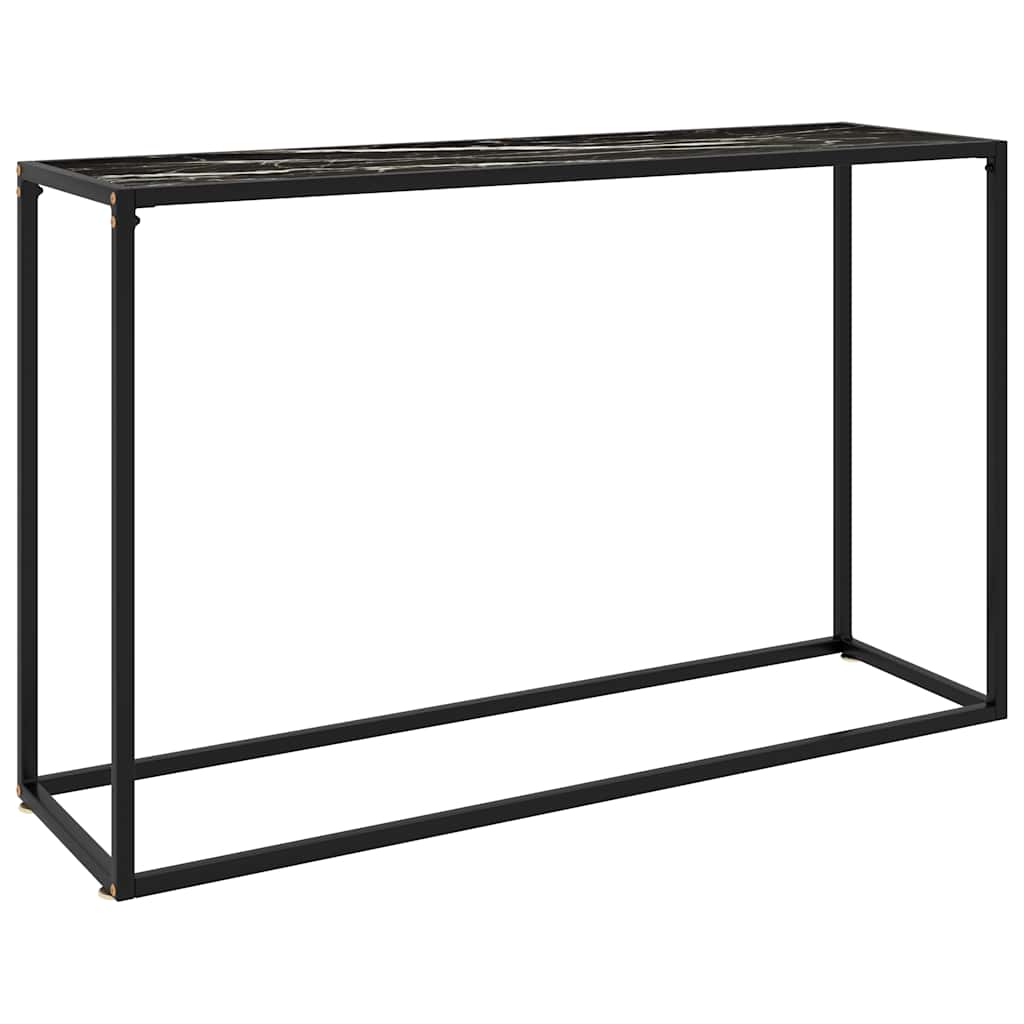 322818 vidaXL Console Table Black 120x35x75 cm Tempered Glass