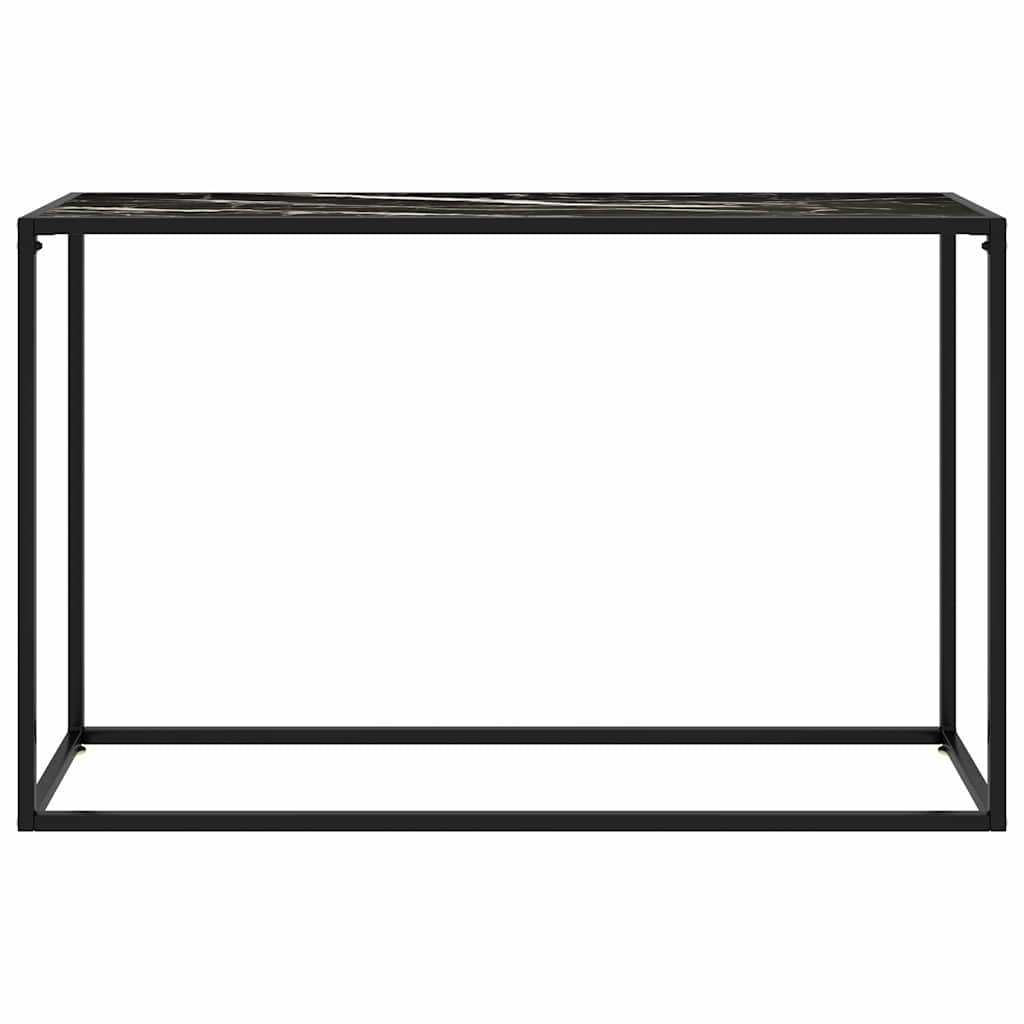 322818 vidaXL Console Table Black 120x35x75 cm Tempered Glass