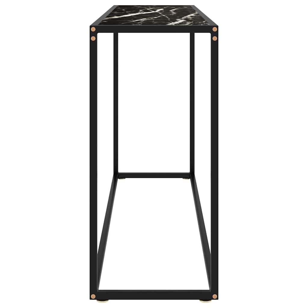 322818 vidaXL Console Table Black 120x35x75 cm Tempered Glass