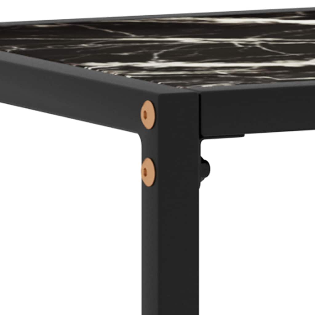 322818 vidaXL Console Table Black 120x35x75 cm Tempered Glass