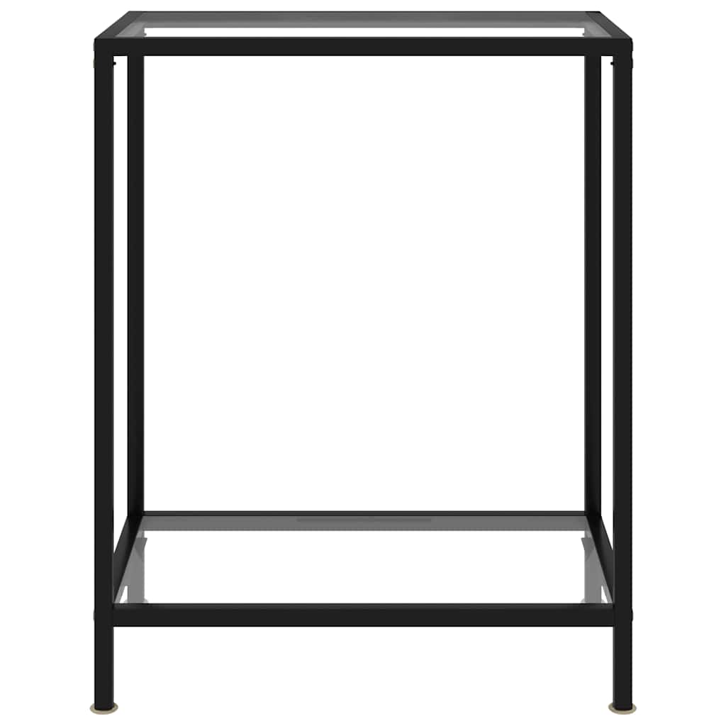 322827 vidaXL Console Table Transparent 60x35x75 cm Tempered Glass