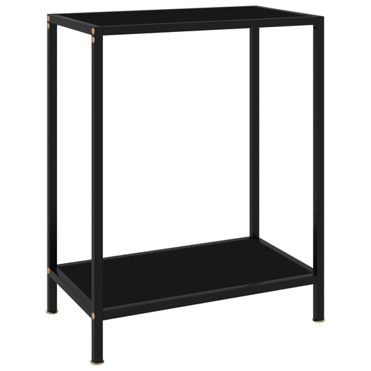 Console Table | Black | Tempered glass | Compact |  Simplistic
