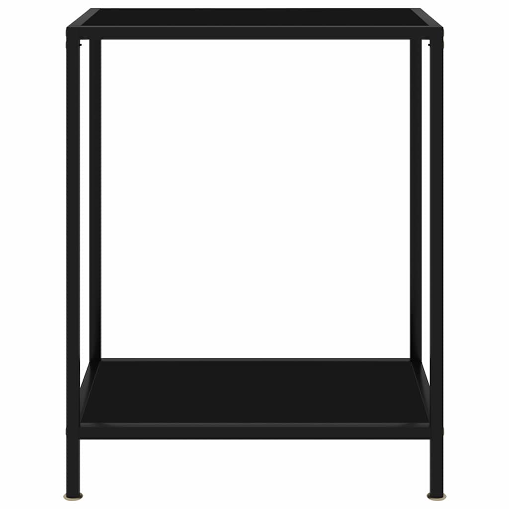 322828 vidaXL Console Table Black 60x35x75 cm Tempered Glass