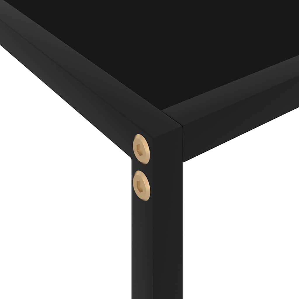 322828 vidaXL Console Table Black 60x35x75 cm Tempered Glass