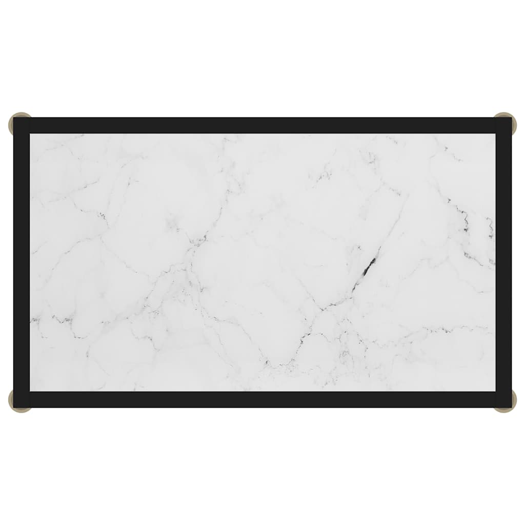 322829 vidaXL Console Table White 60x35x75 cm Tempered Glass