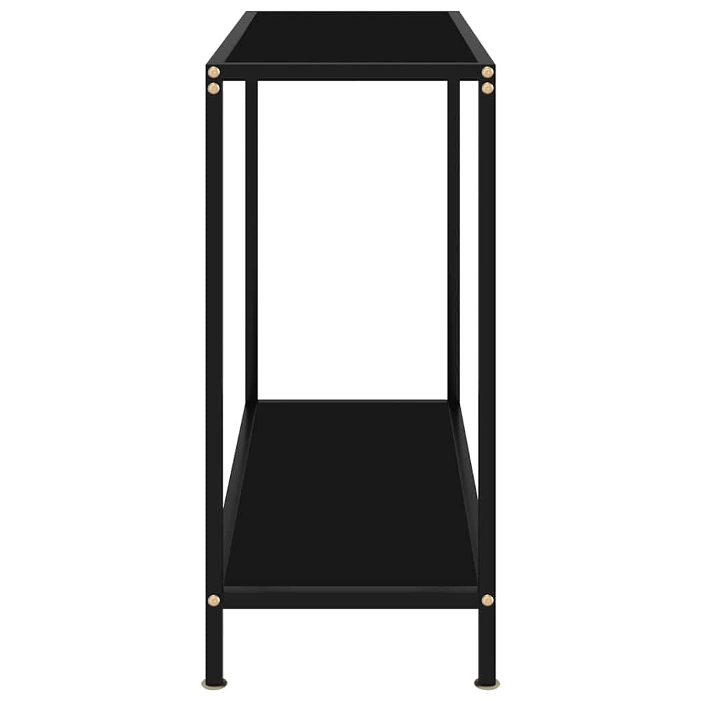 322832 vidaXL Console Table Black 80x35x75 cm Tempered Glass