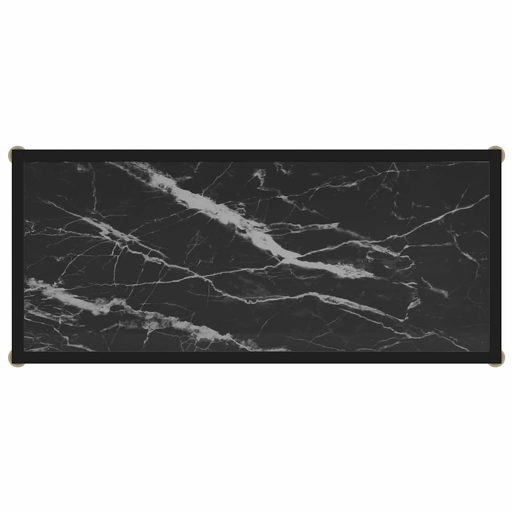 322834 vidaXL Console Table Black 80x35x75 cm Tempered Glass