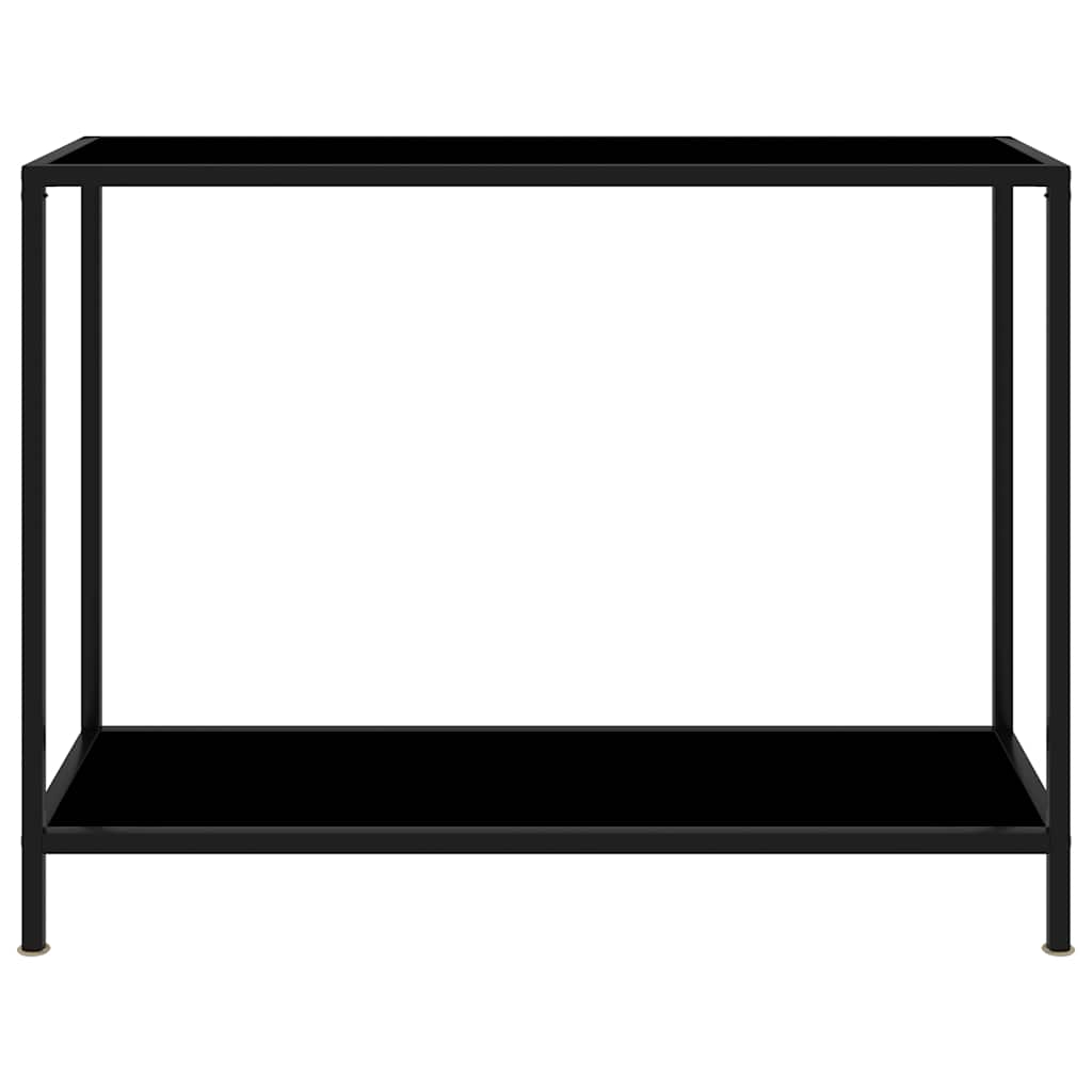 322836 vidaXL Console Table Black 100x35x75 cm Tempered Glass