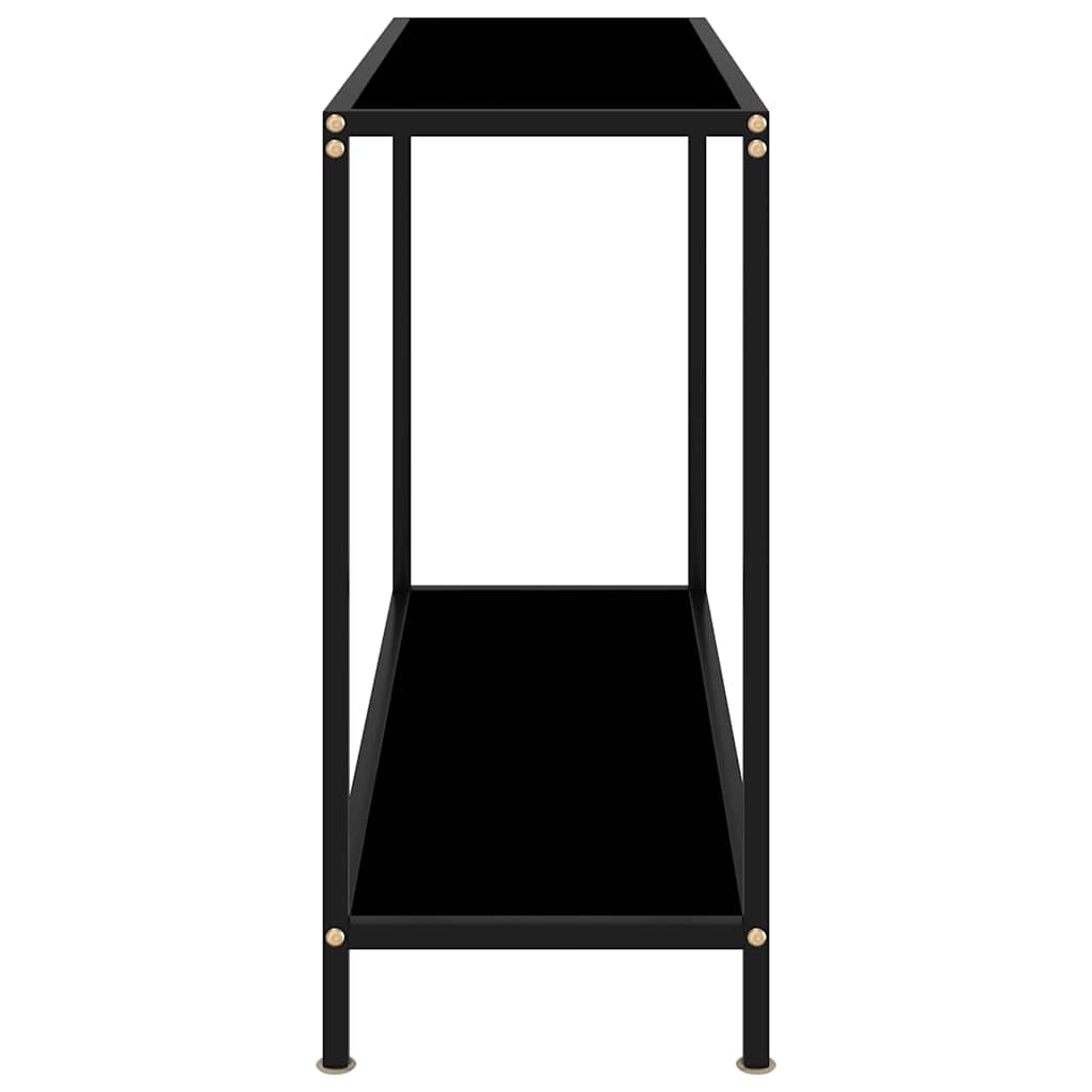 322836 vidaXL Console Table Black 100x35x75 cm Tempered Glass