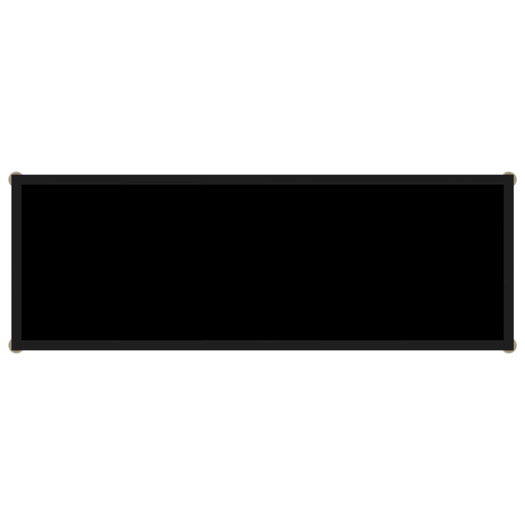 Console Table | Black | Tempered Glass, Powder-Coated Steel