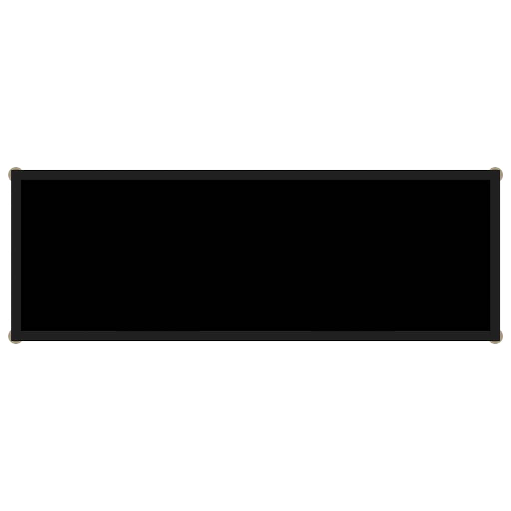 322836 vidaXL Console Table Black 100x35x75 cm Tempered Glass