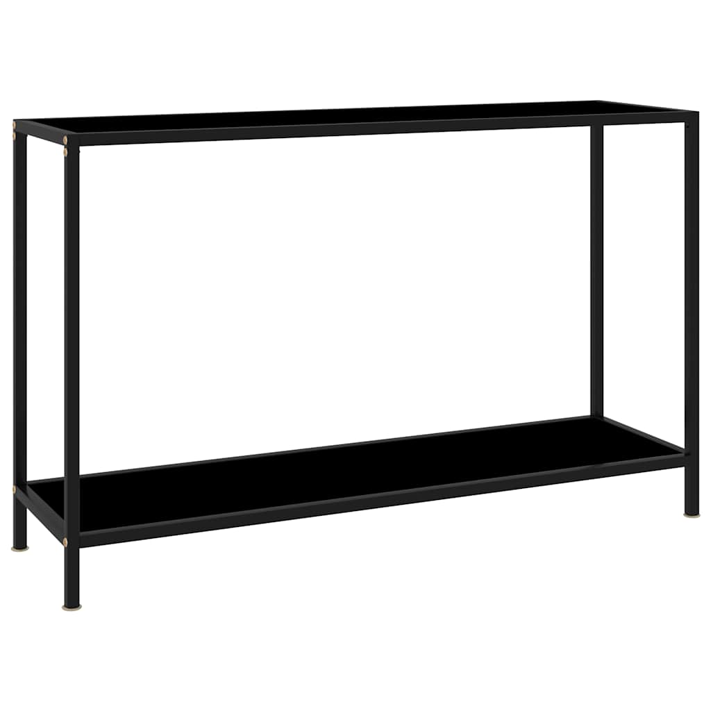 322840 vidaXL Console Table Black 120x35x75 cm Tempered Glass