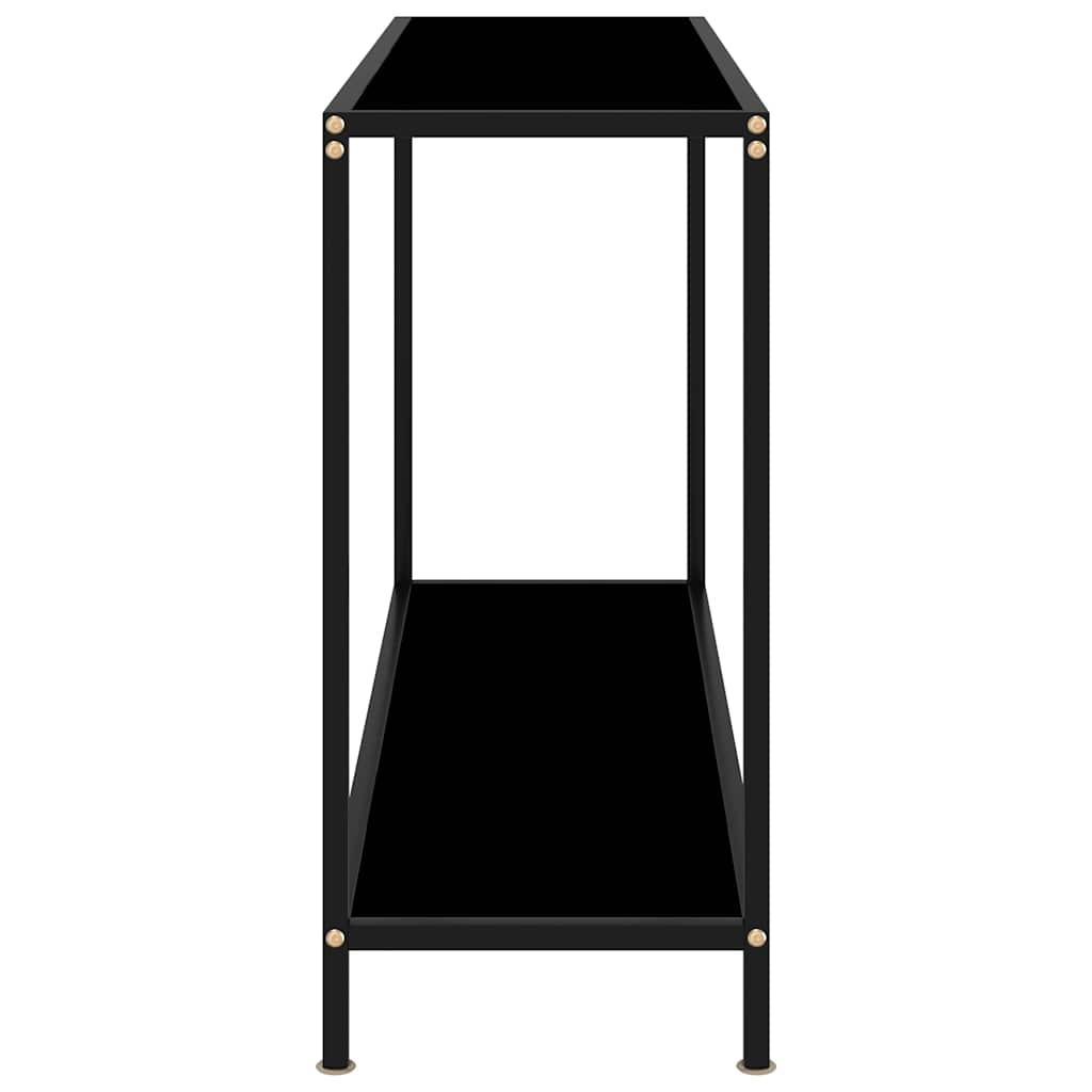 322840 vidaXL Console Table Black 120x35x75 cm Tempered Glass