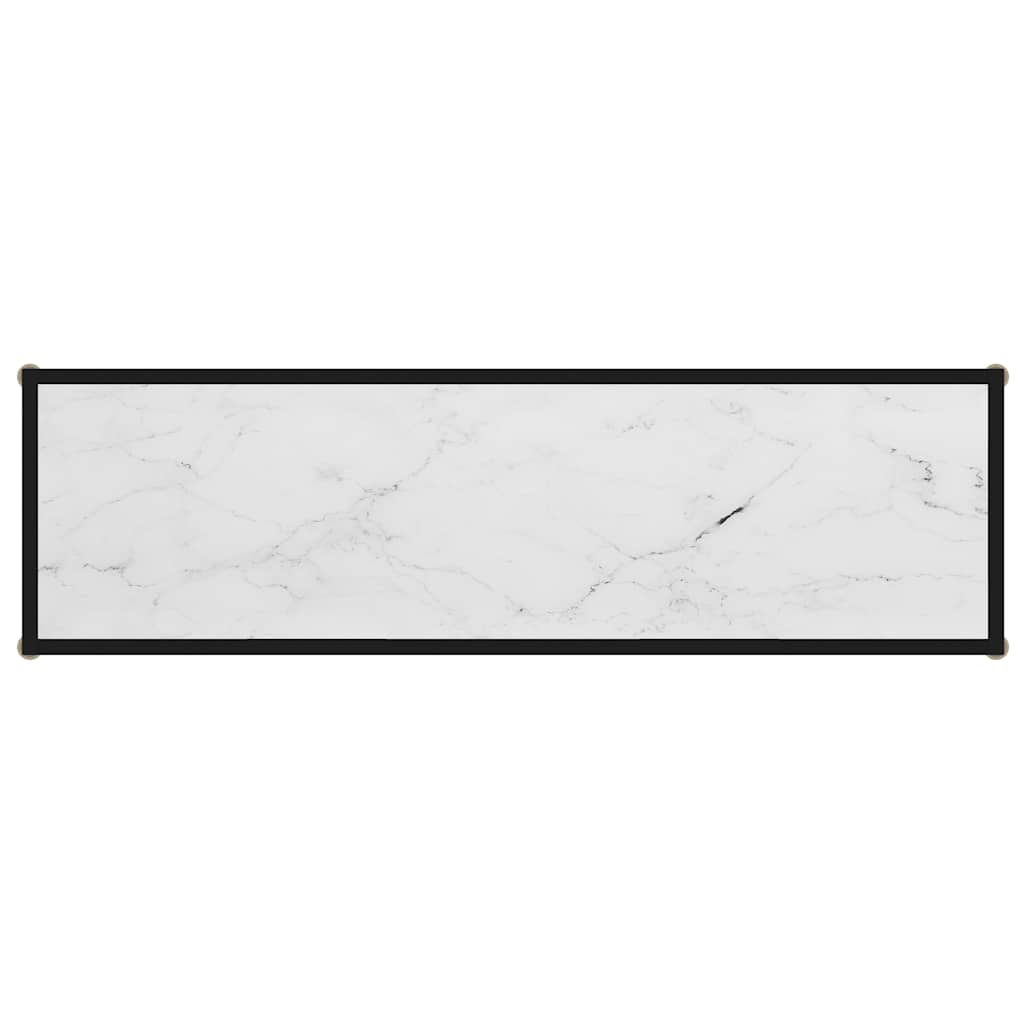 322841 vidaXL Console Table White 120x35x75 cm Tempered Glass