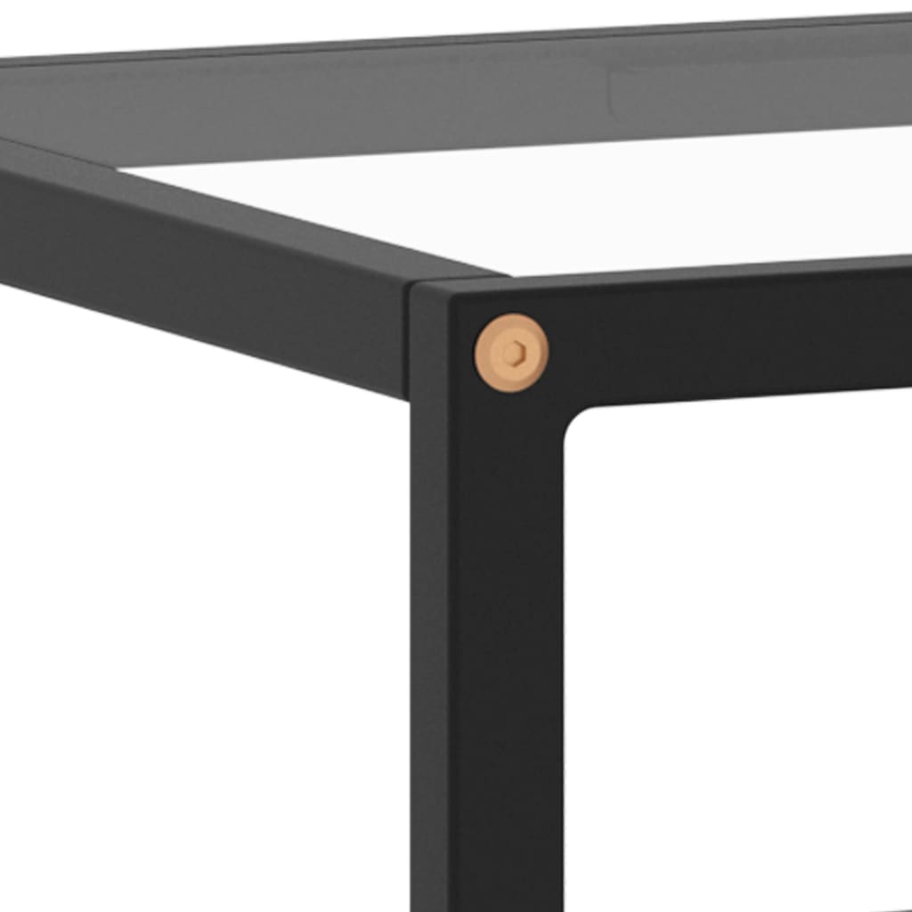 322855 vidaXL TV Cabinet Black with Tempered Glass 100x40x40 cm