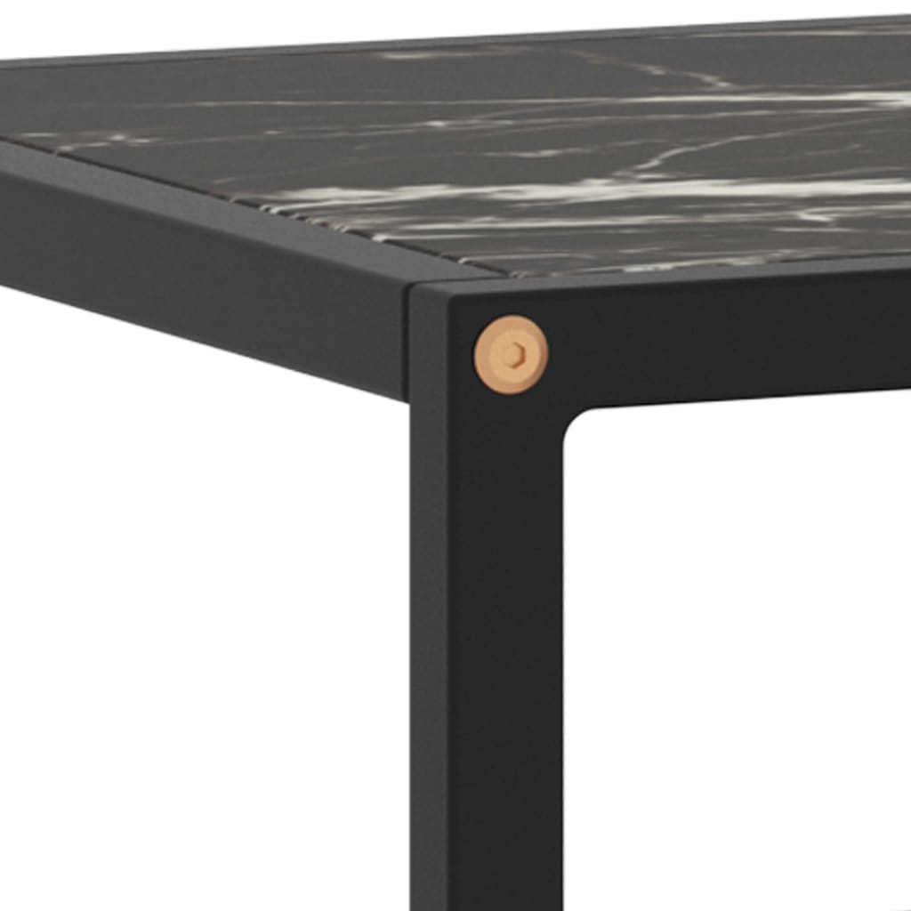 TV Cabinet Black with Black Marble Glass 100x40x40 cm