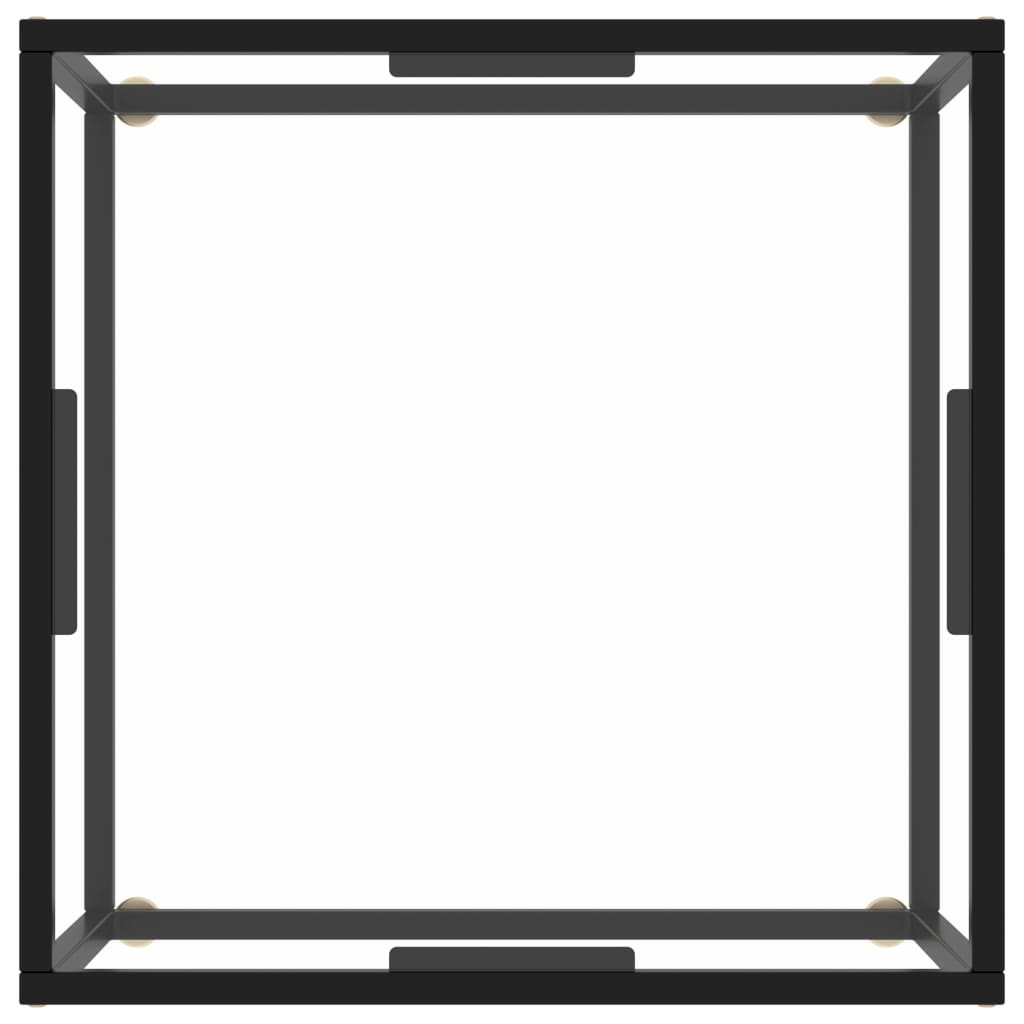Coffee Table Black with Tempered Glass 60x60x35 cm