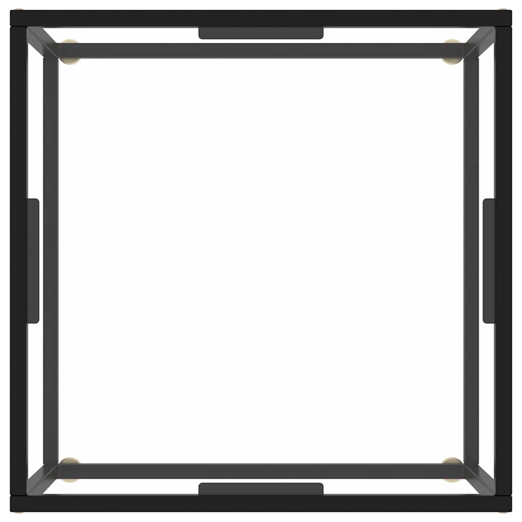 322871 vidaXL Coffee Table Black with Tempered Glass 60x60x35 cm