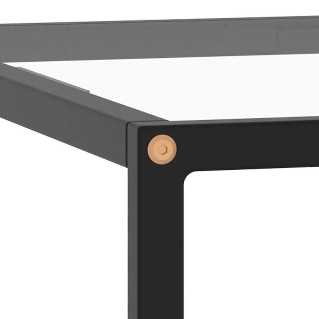 322871 vidaXL Coffee Table Black with Tempered Glass 60x60x35 cm