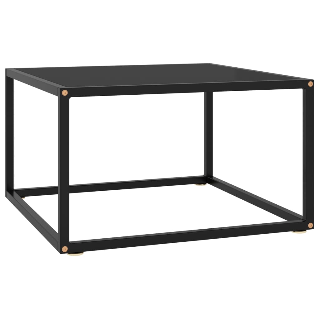 Coffee Table | Black | Tempered glass | 60x60x35 cm | Durable