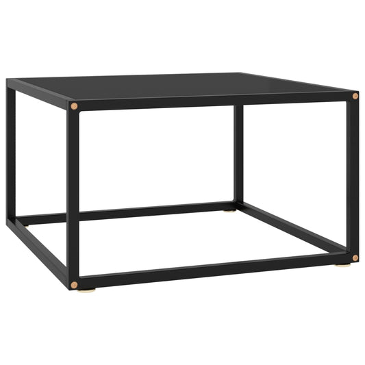Coffee Table | Black | Tempered glass | 60x60x35 cm | Durable