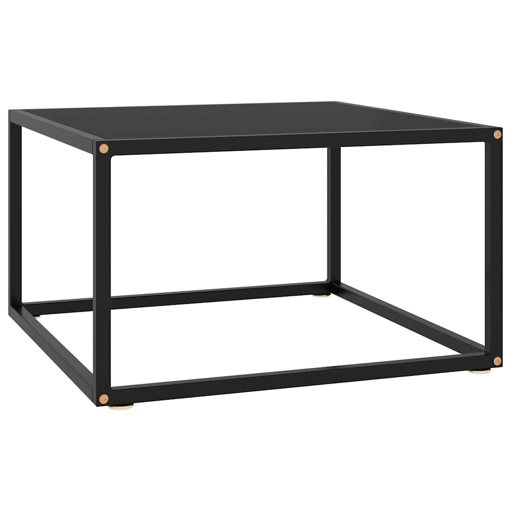 322872 vidaXL Coffee Table Black with Black Glass 60x60x35 cm