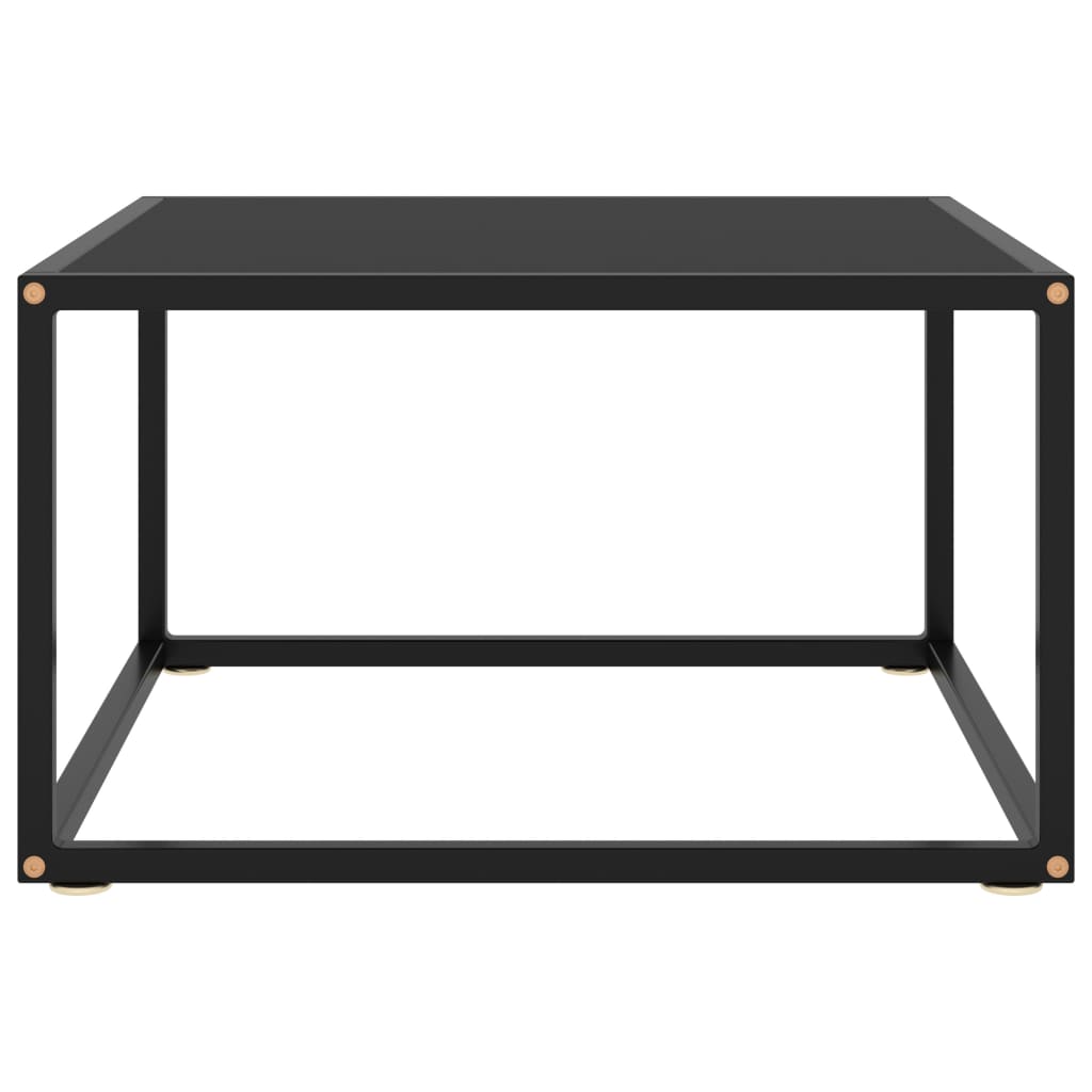 Coffee Table | Black | Tempered glass | 60x60x35 cm | Durable
