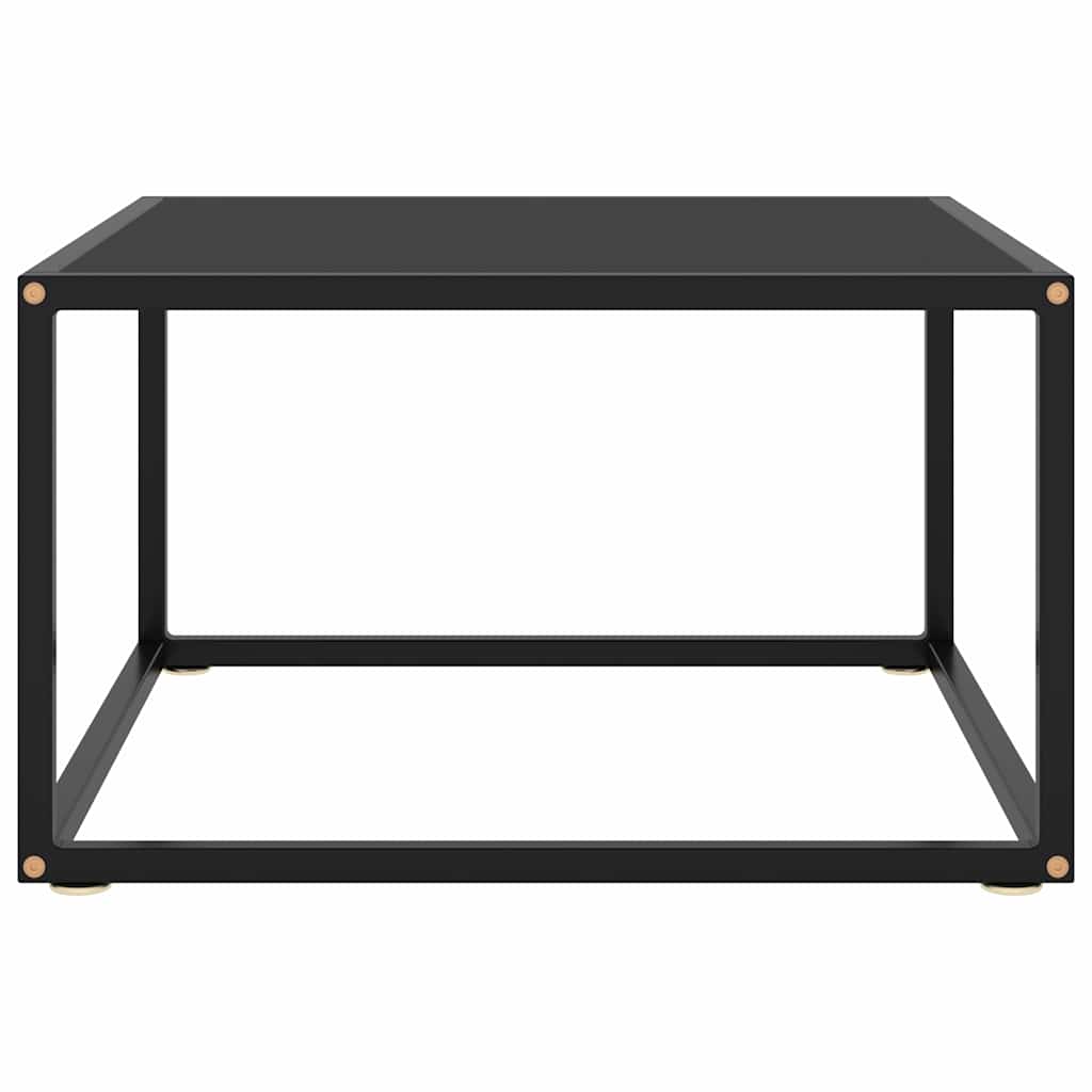 322872 vidaXL Coffee Table Black with Black Glass 60x60x35 cm