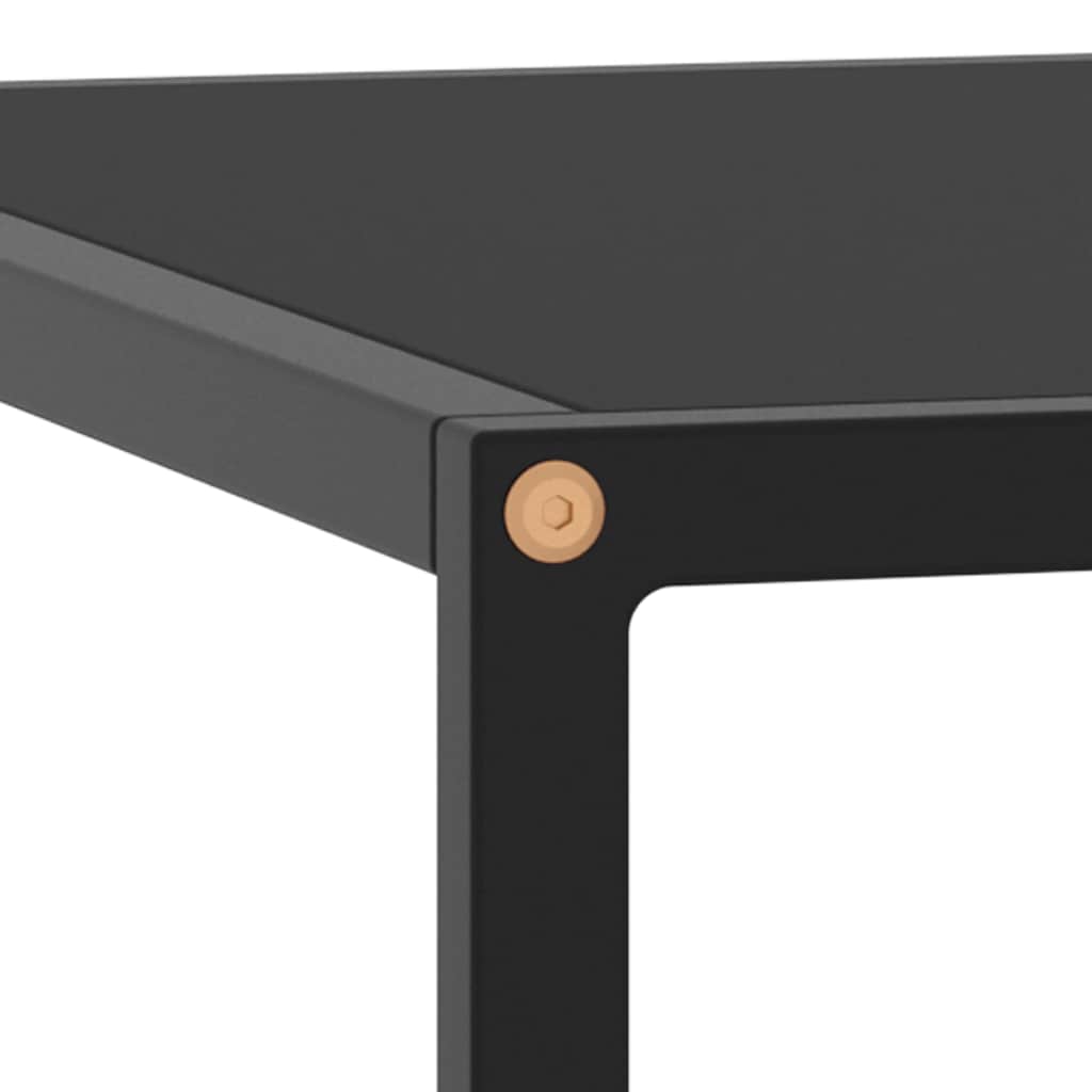 322872 vidaXL Coffee Table Black with Black Glass 60x60x35 cm