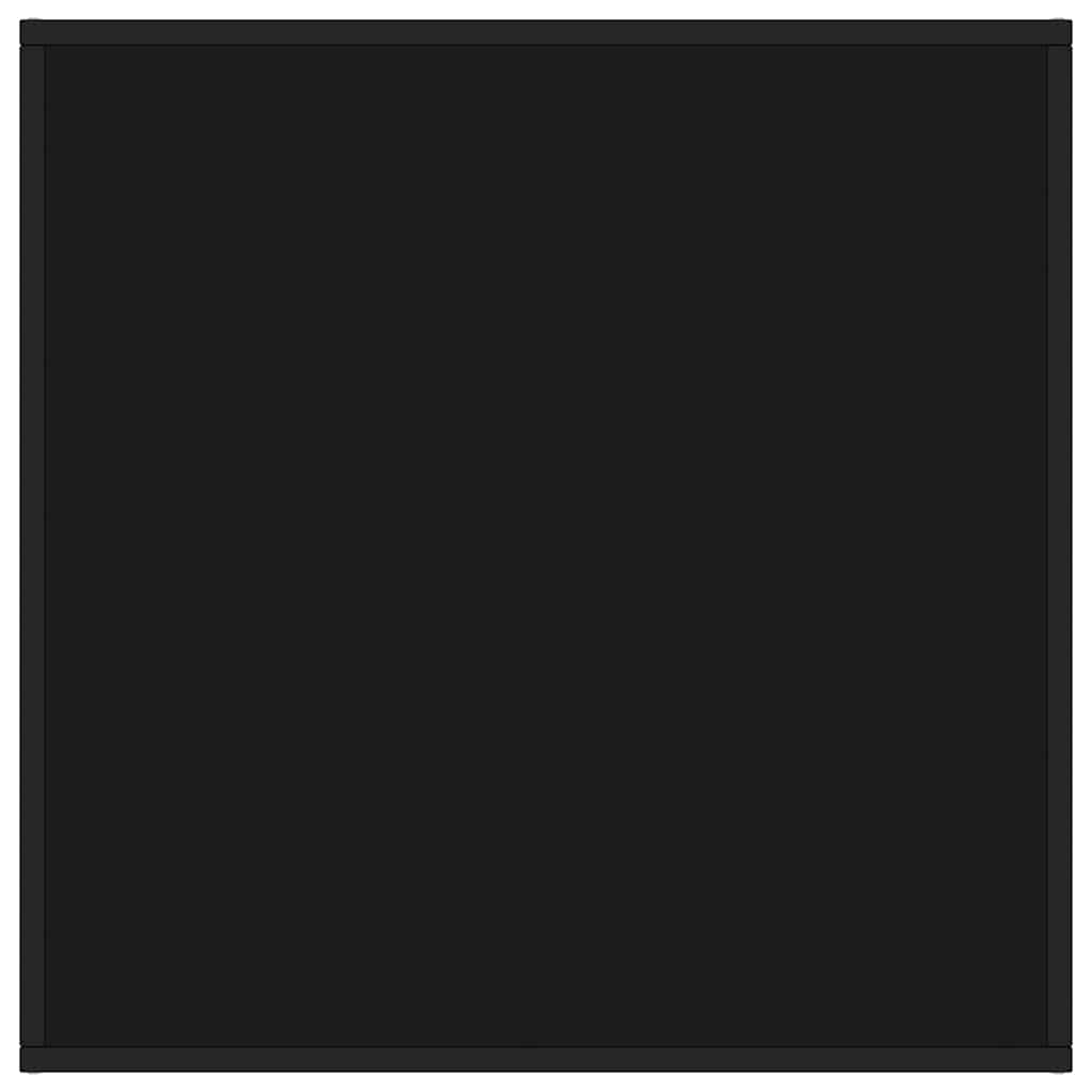 Coffee Table Black with Black Glass 80x80x35 cm