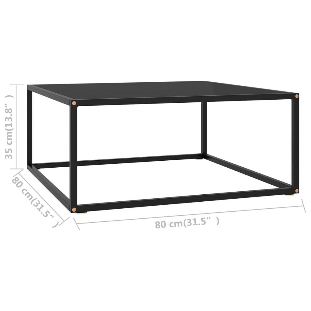 Coffee Table | Black | Tempered glass, powder-coated steel