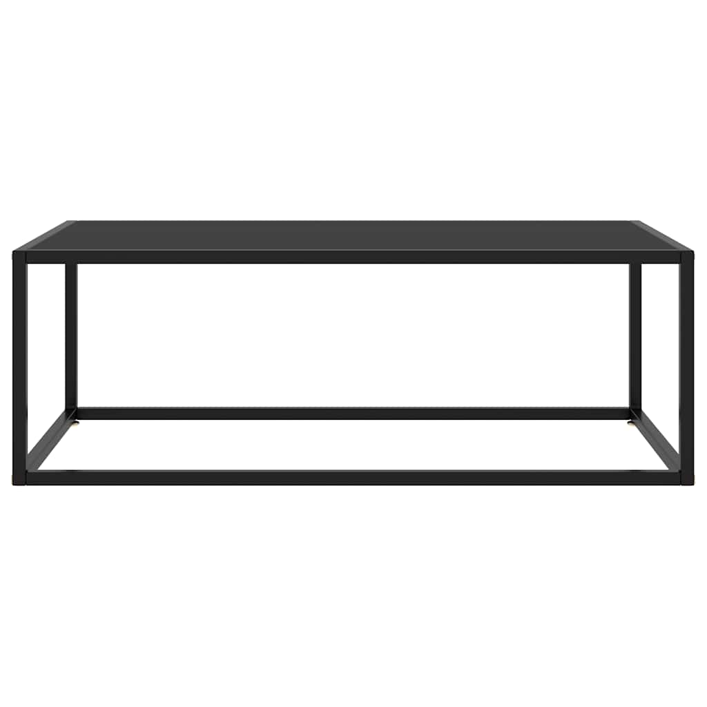 Coffee Table Black with Black Glass 100x50x35 cm