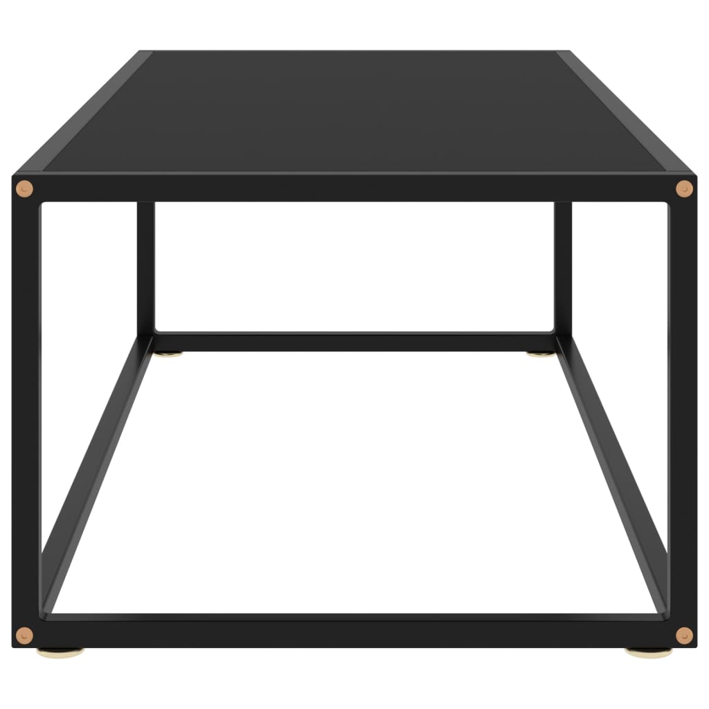 Coffee Table | Black | Tempered Glass, Powder-Coated Steel | Medium