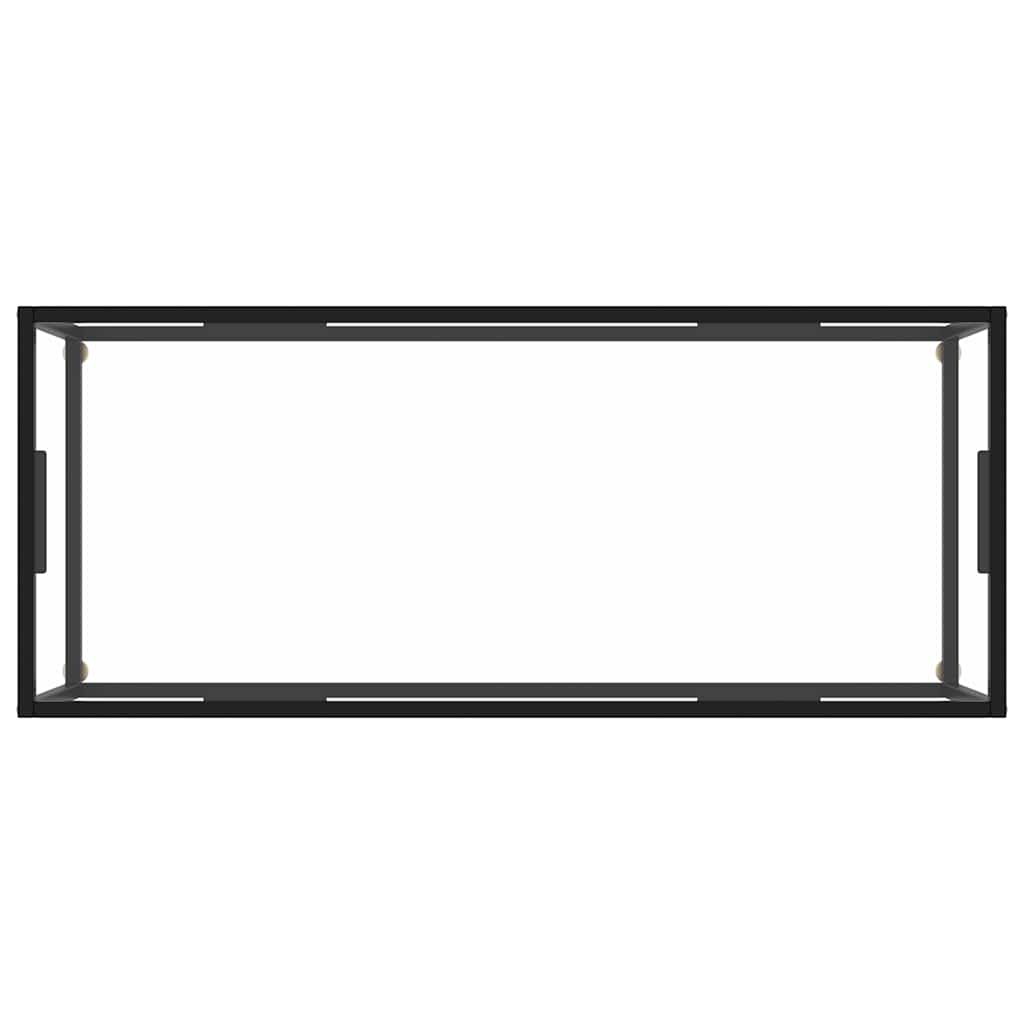 Coffee Table Black with Tempered Glass 120x60x35 cm