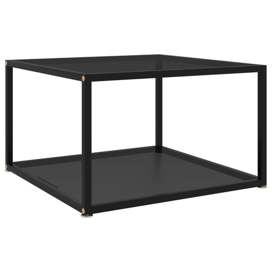 Coffee Table | Black | Tempered glass, powder-coated steel | 60x60 cm